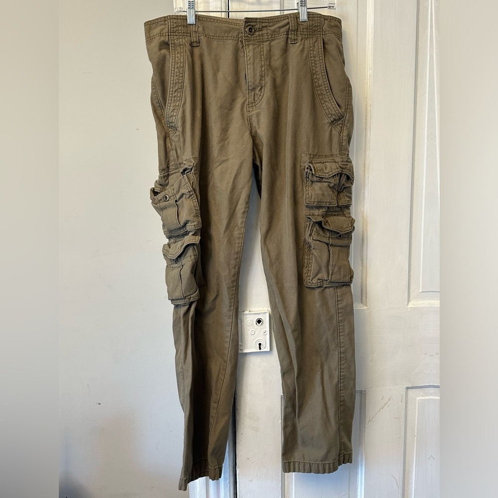 Vintage Old Navy Military Style Paratrooper Cargo Tactical Utility Pants 34x32